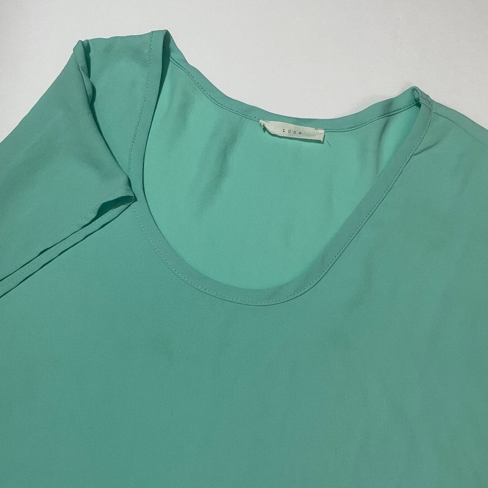 Lush Small Lime Lt‎ Green Shell Short Sleeve Polyester